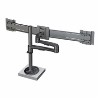 Hold Dual Monitor Arm 24 - 2×4 kg, dual bar, grommet mounting, b